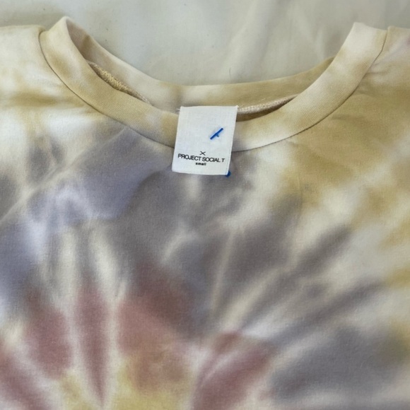X Project Social T Women’s Crop Sweater Tie Dye Pullover Crewneck S - Picture 13 of 15